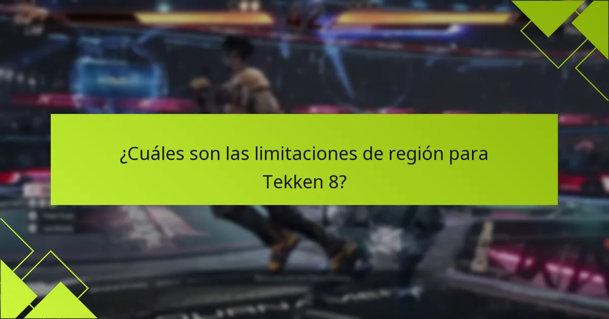 ¿Qué problemas comunes surgen con las restricciones de código de Tekken 8?