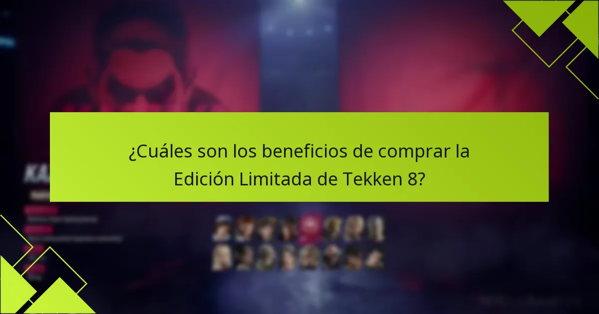 ¿Dónde puedo encontrar la Edición Limitada de Tekken 8 para comprar?