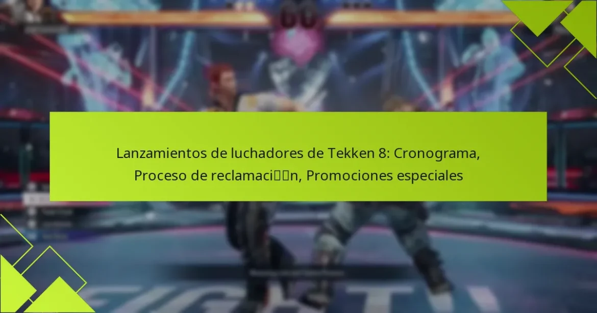 Lanzamientos de luchadores de Tekken 8: Cronograma, Proceso de reclamación, Promociones especiales