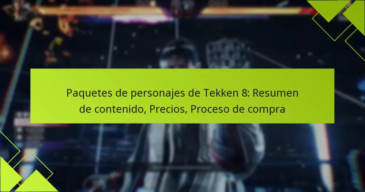 Paquetes de personajes de Tekken 8: Resumen de contenido, Precios, Proceso de compra